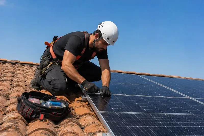 Maintenance et monitoring de panneaux solaires à Bazas